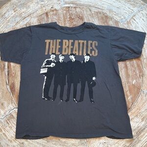 THE BEATLES 2012 Graphic Rock Band Apple Logo T Shirt Gray Men’s XL